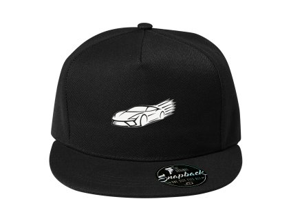 Snapback black Minimalistická silueta bílého supersportu