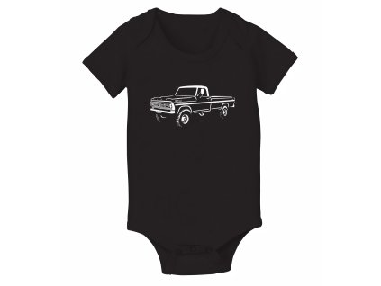 Body black Vintage Truck Připraven Na Práci
