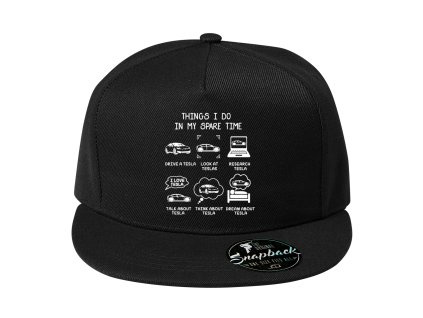 Snapback black Žiju Teslou řídím, googlím, sním – a teď i nosím