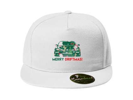 Snapback white Santa Driftem Přiváží Dárky