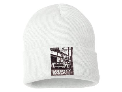 Beanie white Liberty Walk Ferrari, japonský retro
