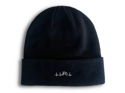Beanie black Když ti traktory pumpují krev – styl pro agronadšence