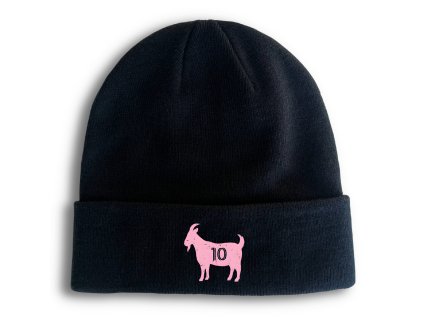 Beanie black Růžová GOAT 10 Vládne