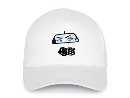 Trucker white Oči Řidičky Sledují Vše