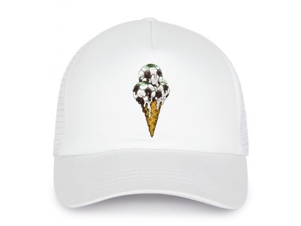 Trucker white Sladká Fotbalová Zmrzlinová Mánie