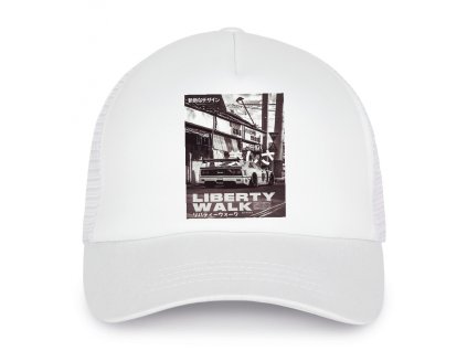 Trucker white Liberty Walk Ferrari, japonský retro