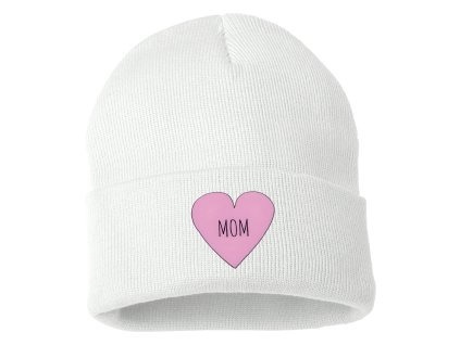Beanie white Dokonalé srdce pro mámu