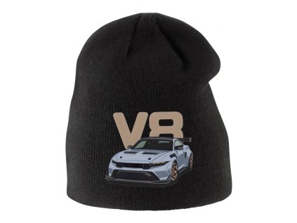 Kids beanie black V8 Síla Bez Kompromisů