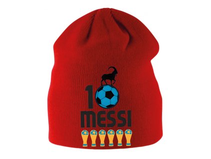 Kids beanie red GOAT Trofeje Messiho Vítězí