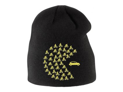 Kids beanie black Kolo vs. auto kdo vyhraje? Vtipný Pac‑Man motiv