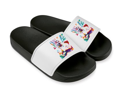 Slippers white Mbappé barevná exploze