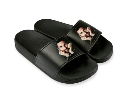 Slippers black Messi s prsteny