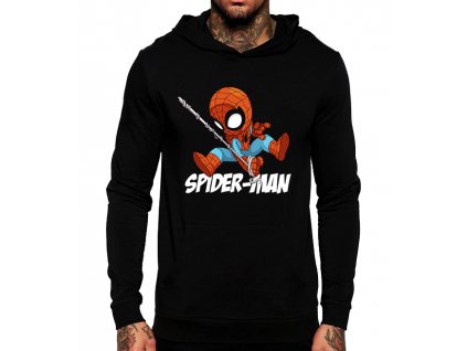 černá unisex mikina s kapucí Spiderman Avengers
