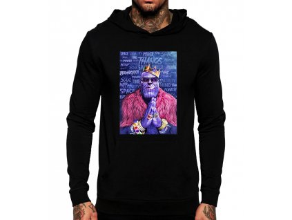 černá unisex mikina s kapucí Thanos Avengers