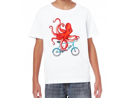 Dětské tričko Cyklista Chobotnice