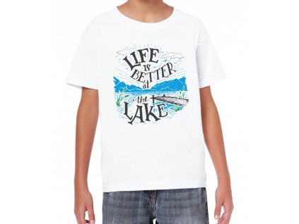 Dětské tričko Rybaření život je lepší u jezera