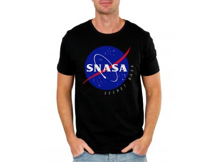 pánské černé tričko Snasa tajná Nasa