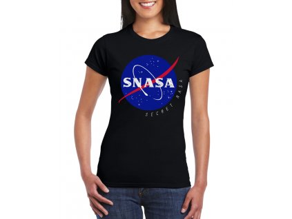 dámské černé tričko Snasa tajná Nasa