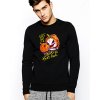 unisex černá mikina bez kapuce joker smile