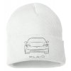 Zimní pletená čepice bílá Model S Plaid