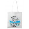 nákupní taška Rybaření život je lepší u jezera