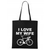 nákupní taška Miluji ženu když si můžu koupit nové kolo