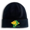 Zimní pletená čepice černá Neymar brazílie