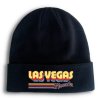 Zimní pletená čepice černá Las Vegas Nevada