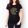 Woman tshirt black Kolo vs. auto kdo vyhraje? Vtipný Pac‑Man motiv
