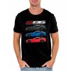 Mens tshirt black Corvette Z06 Trojitý Úder