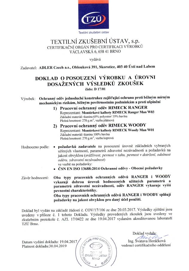 Certifikácia Rimeck