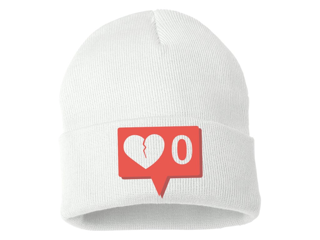 Pletená zimná čiapka Žiadne notifikácie instagram