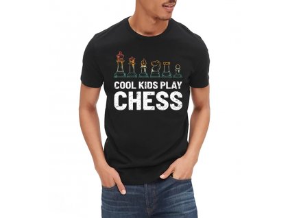 pánské tričko Cool děti hrajou šachy