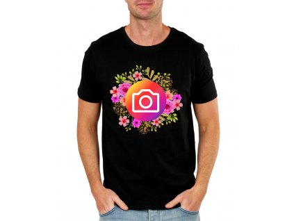 Pánské tričko Instagram kytičky