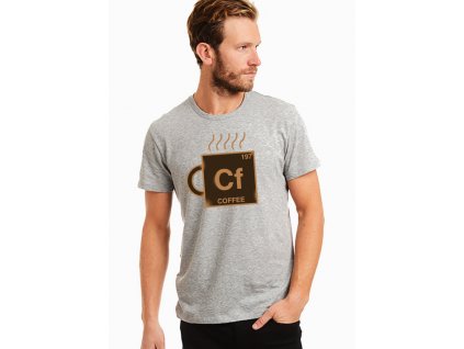 pánské šedé tričko kafe chemická značka kafe