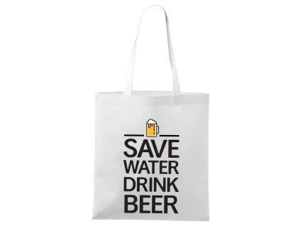 Nákupná taška Zachráňte vodu pite pivo