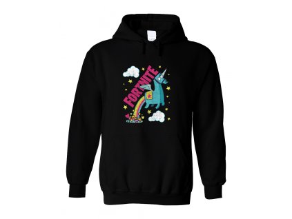 Mikina s kapucí Fortnite Battle Royale Unicorn Duha