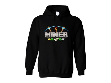 Mikina s kapucí Minecraft Miner