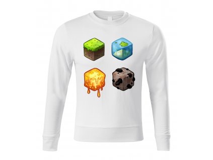 mikina bez kapuce Minecraft kostky