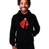 Unisex černá mikina s kapucí drake