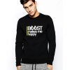 unisex černá mikina bez kapuce Boost mě dělá radost