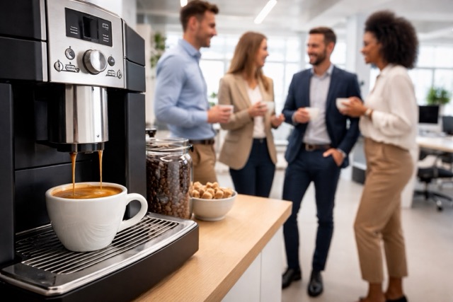 Kava za pisarno: kako kakovostna kavna kultura povečuje produktivnost v podjetju