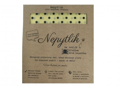 Voskovaný Pytlík - Nepytlík® - Šitá kapsička "S" - Classic Chic - Na svačinu, zeleninu, ovoce, sýry 27x22cm