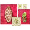 Voskovaný Ubrousek - Wrapík® - 5 ks SET - Na svačinu, zeleninu, ovoce, sýry - Puntíky DUO - 40x50cm, 30x35cm, 25x25cm, 15x15cm
