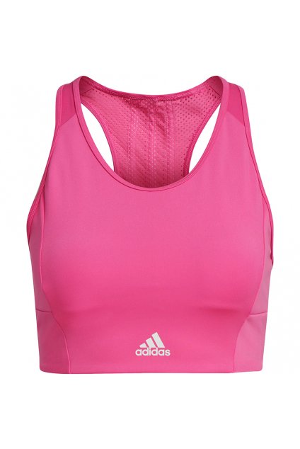 Dámska športová podprsenka adidas 3 Stripes Sport Bra Top ružová GU9645