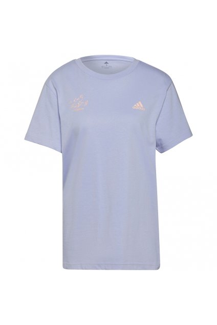 Dámske tričko adidas Signature Tee fialové GV1344