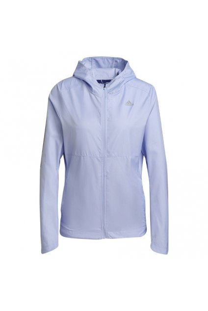 Dámska bunda adidas Own the Run Hooded Wind Jacket slabofialová H31032