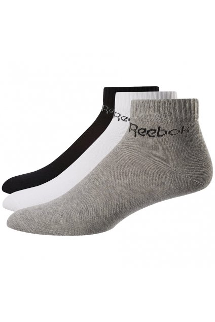 Ponožky Reebok Active Core Ankle Sock 3 páry biele, šedé, čierne FL5228