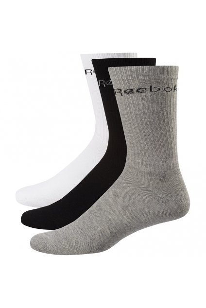 Ponožky Reebok Active Core Crew Sock 3 páry biele, šedé, čierne FL5231