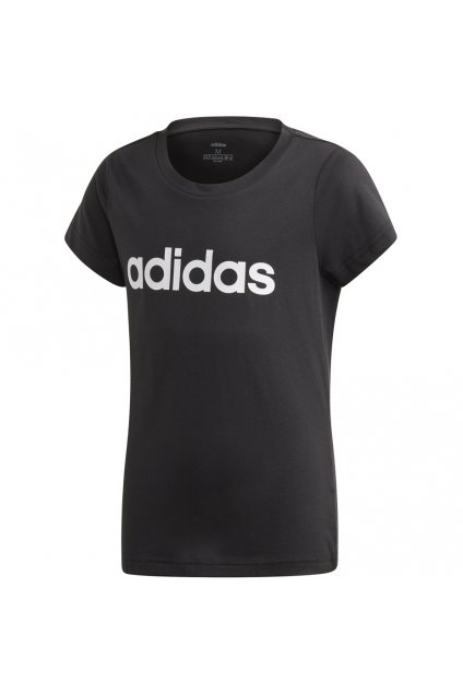 Dievčenské tričko Adidas YG E Lin Tee čierne EH6173